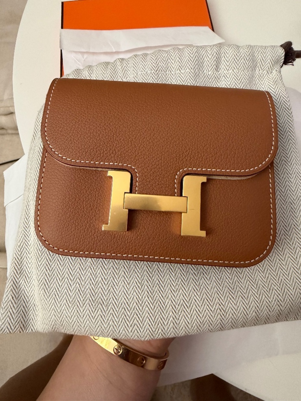 Brand New Hermès Constance Evercolor Belt Wallet